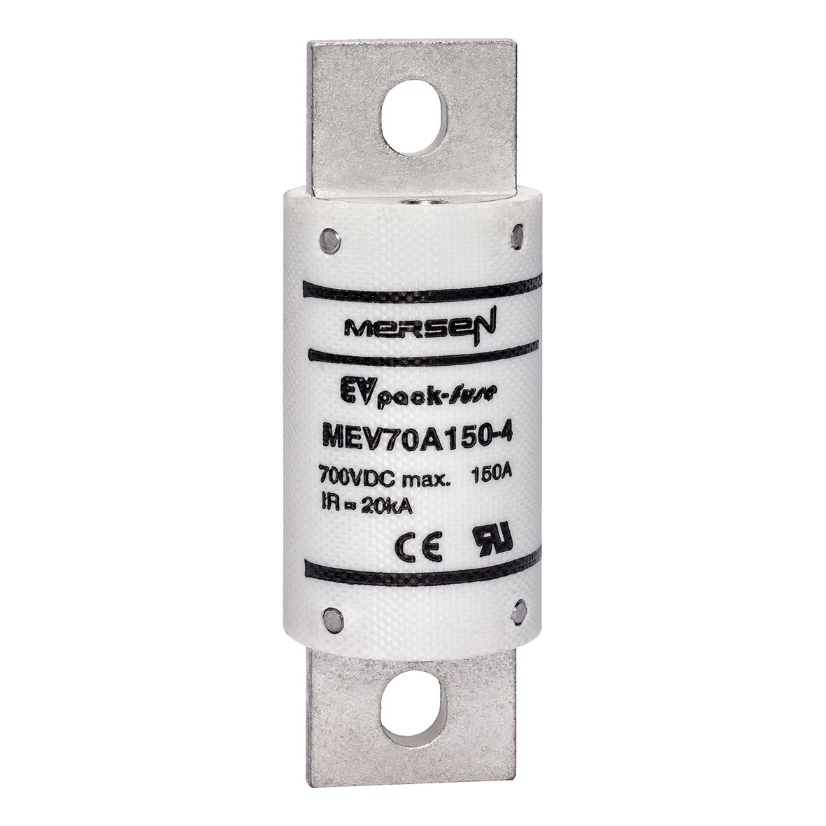 MEV70A150-4 - EVpack-fuse MEV70, 700 VDC Max., L/R ≤ 1ms,  150 A, Round Body Fuse